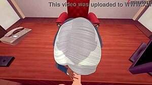 mirage from incredibles suckin my cock with those huge oppai tits