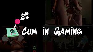 hey in hentai game ep 3 she kisses a cock first time during casting and he cums too soon