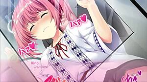 Real Hentai Rino Route Explodes with Petite Blonde Big Cock Creampie Facial Orgasms!