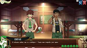 game friends camp path 2 ep48 kiran intro to friends yaoi hentai russian voiceover