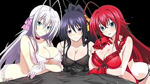 man i love staring at sexy akeno himejima rias gremory xenovia quarta high school dxd anime wallpaper