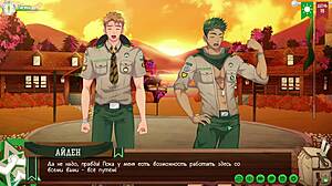 yo friends camp path 2 part 27 taiga's crew hangs out russian voiceover yaoi game fun