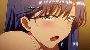 sexy anime babe begs for creampie doggystyle pussy licking and big tits bounce