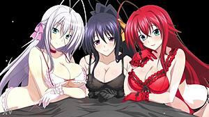 man i love staring at sexy akeno himejima rias gremory xenovia quarta high school dxd anime wallpaper