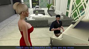 slutty wife cheats creampie fucks piano teacher beside clueless husband cuckold fetish instruction