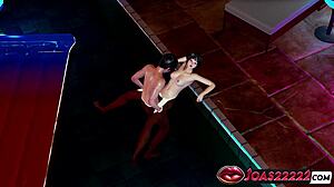 God, Lilu's big tits bounce wild cowgirl riding that monster cock with wet pussy moans to underwater missionary cumshot