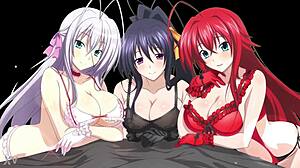 man i love staring at sexy akeno himejima rias gremory xenovia quarta high school dxd anime wallpaper