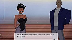 Dc Comics Superwoman Golden Handjob with Big Tits Ebony Swallowing!