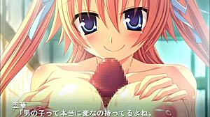 hentai blonde big tits get sloppy licked before massive titty fuck explosion