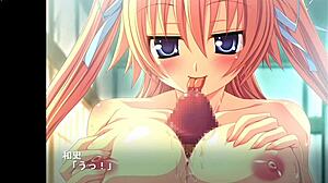 hentai blonde big tits get sloppy licked before massive titty fuck explosion