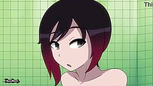 Wow, Ruby's Big Ass Shakes in Steamy Shower Workout!