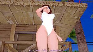 Velma kneels for deep blowjob on sunny beach in Scooby Doo hentai. Big oppai tits sway during full fantasyking3 scene