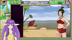 Avatar Last Airbender Four Elements Trainer Part 33 Brunette Big Ass Tits Monster Cock Teasing Orgasm Game