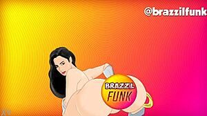 Man Wonder Woman dances brazzil funk so energetically fun