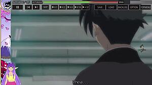 School Days hentai keeps teasing with those brunette blowjobs and facials