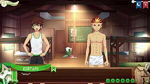 Game friends camp way 2 episode 33. What's the yaoi tension with russian voiceover situation?