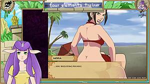 Avatar Last Airbender Four Elements Trainer Part 33 Brunette Big Ass Tits Monster Cock Teasing Orgasm Game