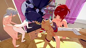 Eula and Xinyan dive into steamy foursome anal doggystyle missionary creampie with small tits teens