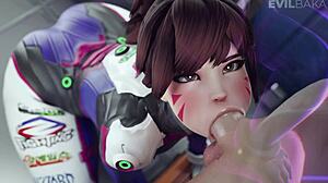 d.va and mercy team up in wild overwatch fuck fest compilation 188