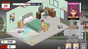 handyman sneaks in seducing horny wife game hentai style