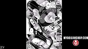 Hey, delightfully fuckable biker babe's gaping anal with big tits glasses toys comic