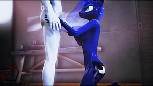 damn, luna and shining futanari fuck hard in zziowin sfm animation
