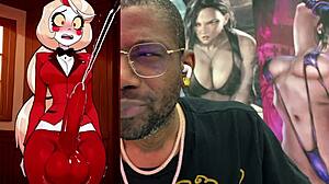 beautiful petite trans gamer cums hands free fat cock hazbin hotel futa ai anime