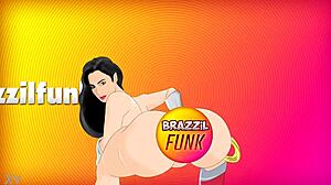 Man Wonder Woman dances brazzil funk so energetically fun