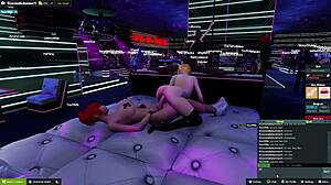 Lesbian Group Sucks Through Glory Holes in Intense Massage Game