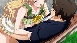 hentai teen slams anal cowgirl hard in public park ride