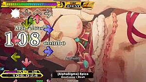 spicy christmas spica dances with big tits in sexy hentai ddr game