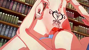 watch these cute lesbian hentai babes lick pussies to orgasm with strapons!