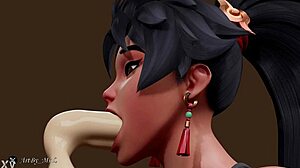 dig anran's wet blowjob in second overwatch animation?