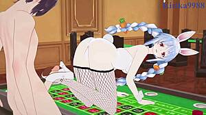 i'm shakin' watchin aki rosenthal n usada pekora bunny girls creampie fuck boobs bouncin wild...