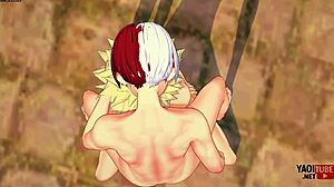 😍 bakugo gives todoroki handjob blowjob in my hero academia yaoi uncensored gay anime!