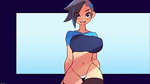 Sexy blue dance girl moves provoke you?