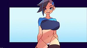 Sexy blue dance girl moves provoke you?