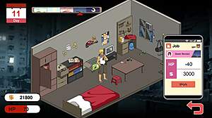 handyman sneaks in seducing horny wife game hentai style