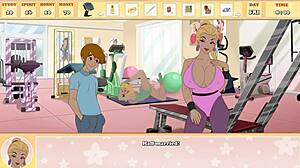 Mrs Kelly Blonde Milf Huge Tits Workout Fuck Creampie!