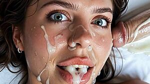 imagine all that thick cum dripping down beautiful women's faces after femdom play