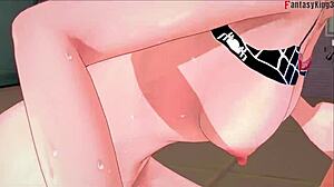 yo gwen stacy's big oppai bounce wild in bikini cowgirl ride on ben 10 marvel fantasy