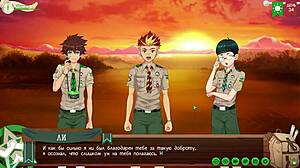 game friends camp trailer 2 ep 70, sunset chat turns steamy? russian voiceover