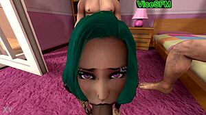 tattooed erza scarlet takes 3 cocks in blowjob doggystyle group fuck