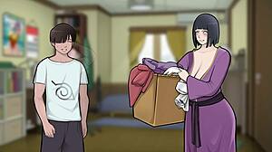 i can't stop peeping hinata hyuga's big tits and ass in the shower milf parody