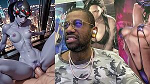 widowmaker fucks nerdy nun cowgirl while dva toes get sucked ai style