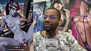 widowmaker fucks nerdy nun cowgirl while dva toes get sucked ai style