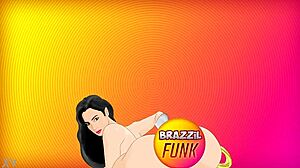 Man Wonder Woman dances brazzil funk so energetically fun