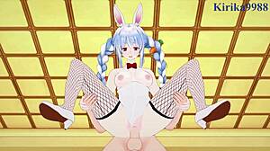 i'm shakin' watchin aki rosenthal n usada pekora bunny girls creampie fuck boobs bouncin wild...