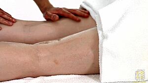 Lesya's Milky Tits Explode at Viju Massage Salon Today!