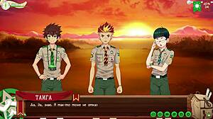 game friends camp trailer 2 ep 70, sunset chat turns steamy? russian voiceover